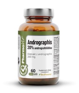 Andrographis (brodziuszka wiechowata) 260 mg, 20% andrografolidów, 60 kapsułek, Pharmovit