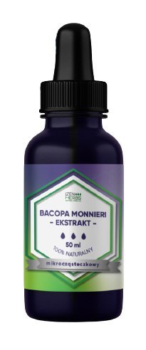 Bacopa Monnieri - Brahmi - ekstrakt mikrocząsteczkowy, 50 ml, krople, Izen Herbs Organis Bacopa Monnieri - Brahmi - ekstrakt mikrocząsteczkowy, 50 ml, krople, Izen Herbs Organis