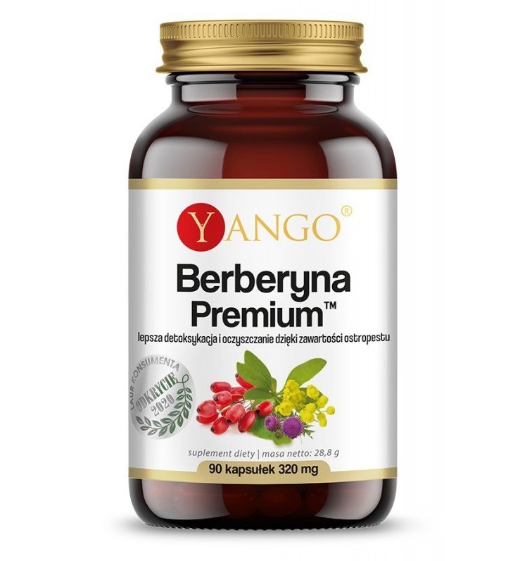 Berberyna Premium ekstrakt + Sylimaryna ekstrakt, 90 kapsułek, Yango
