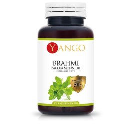 Brahmi - Bacopa Monnieri - ekstrakt 50% bakozydów, 100 kapsułek, Yango