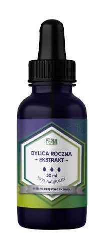 Bylica roczna - Artemisia annua - ekstrakt mikrocząsteczkowy, 50 ml, krople, Izen Herbs Organis Bylica roczna - Artemisia annua - ekstrakt mikrocząsteczkowy, 50 ml, krople, Izen Herbs Organis