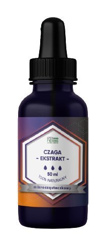 Chaga - ekstrakt mikrocząsteczkowy, 50 ml, krople, Izen Herbs Organis