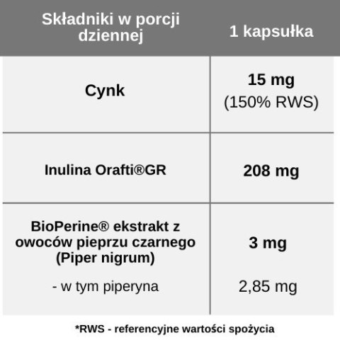 Cynk organiczny, cytrynian cynku, 15 mg, 60 kapsułek, Pharmovit Cynk organiczny, cytrynian cynku, 15 mg, 60 kapsułek, Pharmovit