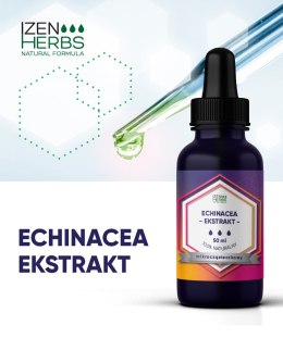 Echinacea - Jeżówka purpurowa - ekstrakt mikrocząsteczkowy, 50 ml, krople, Izen Herbs Organis