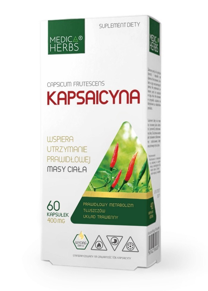 Kapsaicyna 10 mg, 60 kapsułek, Medica Herbs