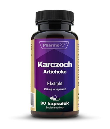 Karczoch, ekstrakt z liści 400 mg, 90 kapsułek, Pharmovit Karczoch, ekstrakt z liści 400 mg, 90 kapsułek, Pharmovit