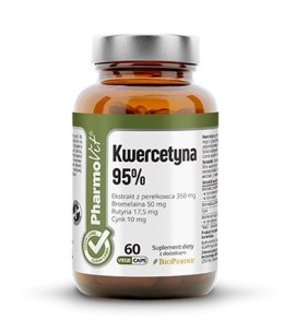 Kwercetyna 95%, Ekstrakt z perełkowca japońskiego 350 mg + cynk + bromelaina, 60 kapsułek, Pharmovit