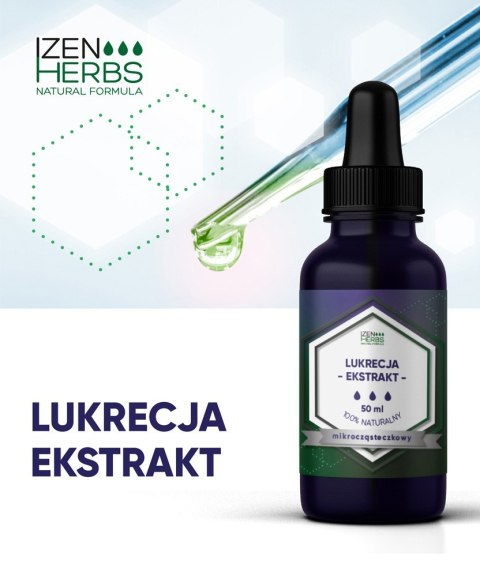 Lukrecja - ekstrakt mikrocząsteczkowy, 50 ml, krople, Izen Herbs Organis Lukrecja - ekstrakt mikrocząsteczkowy, 50 ml, krople, Izen Herbs Organis
