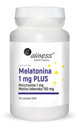 Melatonina 1 mg PLUS, 100 tabletek wege, Aliness