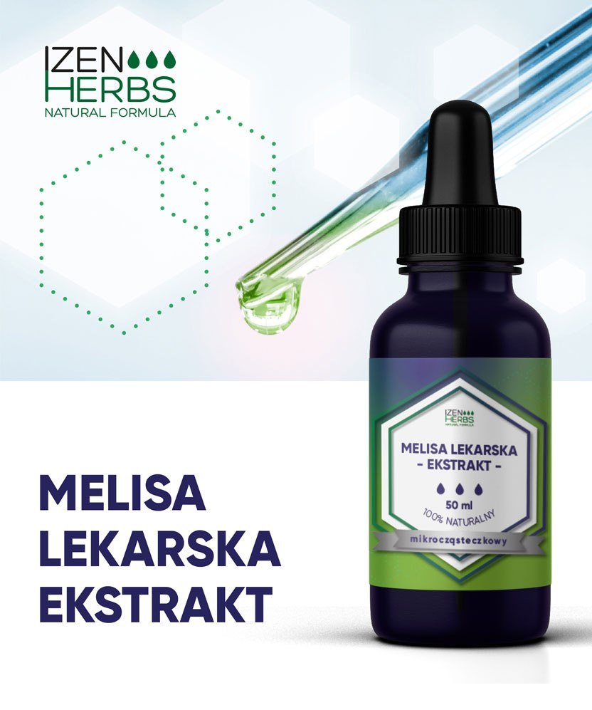 Melisa lekarska - ekstrakt mikrocząsteczkowy, 50 ml, krople, Izen Herbs Organis