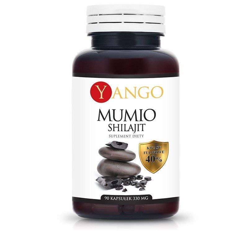 Mumio Shilajt, ekstrakt 40% kwasów fulwowych, 90 kapsułek, Yango