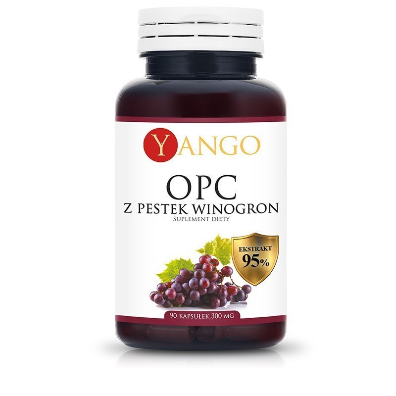 OPC 95% ekstrakt z pestek winogron, 90 wege kapsułek, Yango