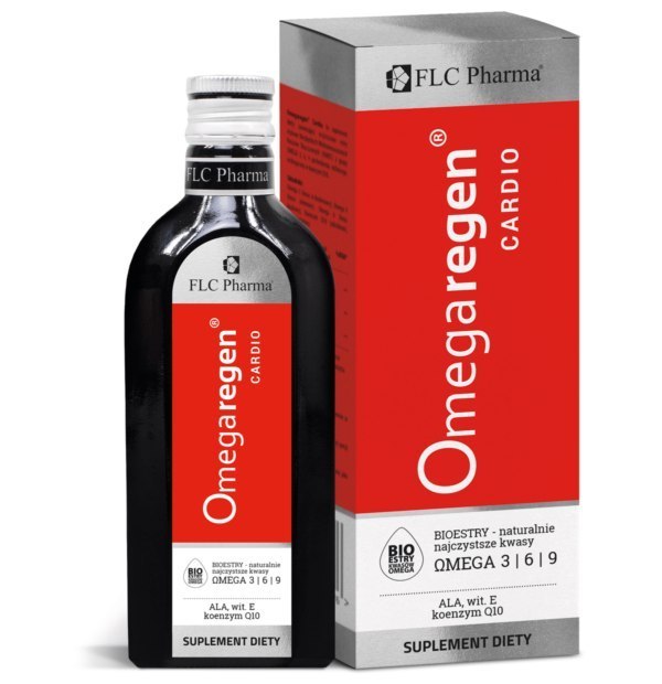 OmegaRegen Cardio (Omega 3 + koenzym Q10 i witamina E), cytryna-rozmaryn, 250 ml OmegaRegen Cardio (Omega 3 + koenzym Q10 i witamina E), cytryna-rozmaryn, 250 ml