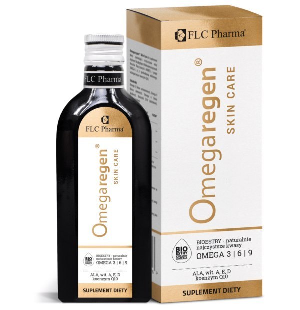 OmegaRegen Skin Care (Omega 3 + wit. A, E, D + koenzym Q10 w płynie), cytrynowy, 250 ml OmegaRegen Skin Care (Omega 3 + wit. A, E, D + koenzym Q10 w płynie), cytrynowy, 250 ml