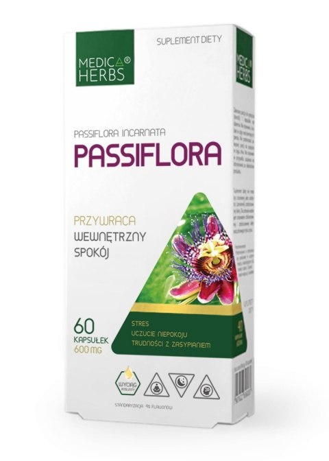 Passiflora 600 mg, 60 kapsułek, Medica Herbs