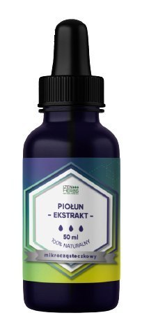 Piołun - ekstrakt mikrocząsteczkowy, 50 ml, krople, Izen Herbs Organis Piołun - ekstrakt mikrocząsteczkowy, 50 ml, krople, Izen Herbs Organis