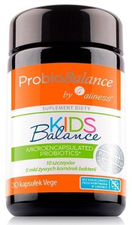 Probiotyk, ProbioBalance KIDS, 5 mld żywych bakterii, 30 kapsułek wege, Aliness