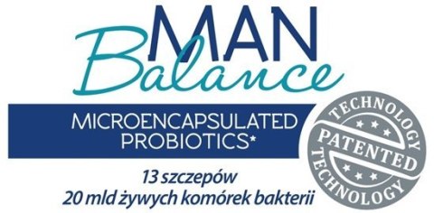 Probiotyk, ProbioBalance MAN, 20 mld żywych bakterii, 30 kapsułek wege, Aliness Probiotyk, ProbioBalance MAN, 20 mld żywych bakterii, 30 kapsułek wege, Aliness