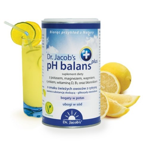 Proszek zasadowy, pH Balans PLUS cytrynowy, 300 g, Dr. Jacob's Proszek zasadowy, pH Balans PLUS cytrynowy, 300 g, Dr. Jacob's