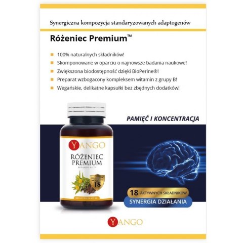 Różeniec Premium, 100 kapsułek wege, Yango Różeniec Premium, 100 kapsułek wege, Yango