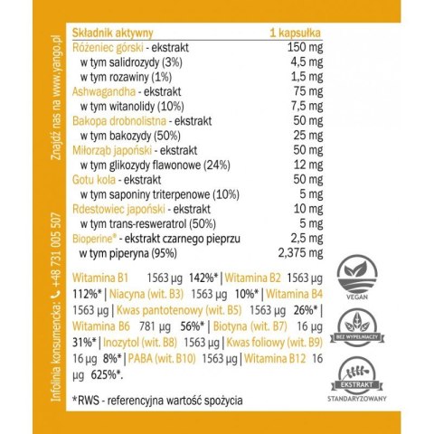 Różeniec Premium, 100 kapsułek wege, Yango Różeniec Premium, 100 kapsułek wege, Yango