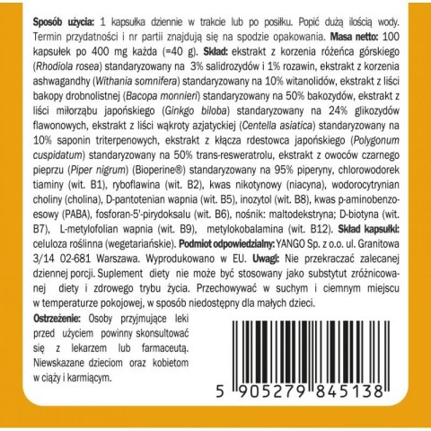 Różeniec Premium, 100 kapsułek wege, Yango Różeniec Premium, 100 kapsułek wege, Yango