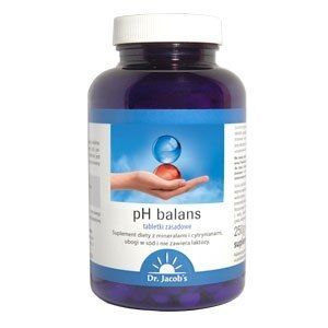 Tabletki zasadowe, pH Balans, 250 tabletek, Dr. Jacob's