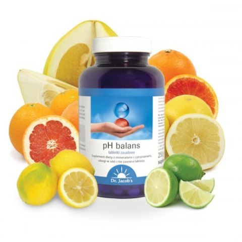Tabletki zasadowe, pH Balans, 250 tabletek, Dr. Jacob's Tabletki zasadowe, pH Balans, 250 tabletek, Dr. Jacob's