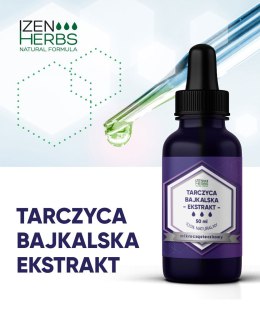 Tarczyca bajkalska - ekstrakt mikrocząsteczkowy, 50 ml, krople, Izen Herbs Organis