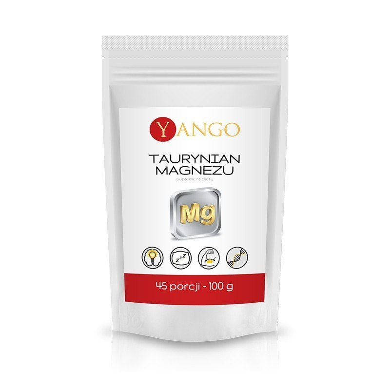Taurynian magnezu, 100 g, proszek wege, Yango Taurynian magnezu, 100 g, proszek wege, Yango