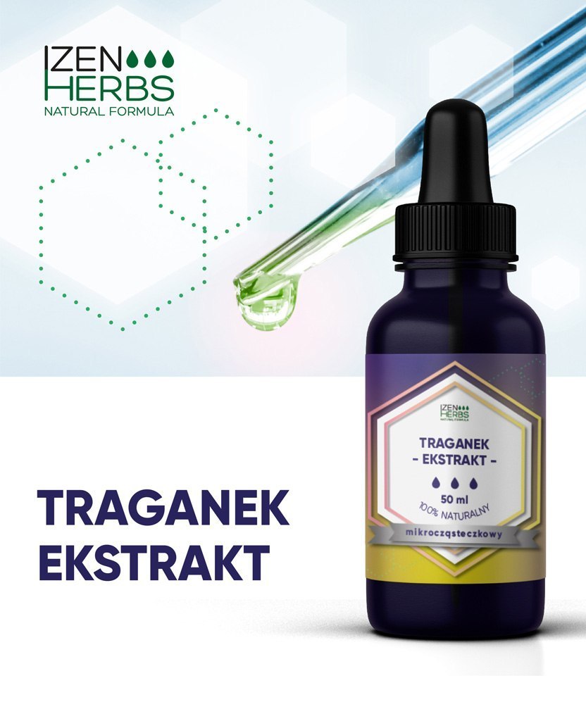 Traganek - Astragalus - ekstrakt mikrocząsteczkowy, 50 ml, krople, Izen Herbs Organis Traganek - Astragalus - ekstrakt mikrocząsteczkowy, 50 ml, krople, Izen Herbs Organis