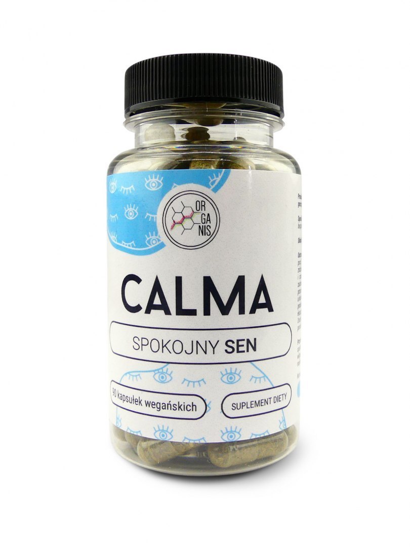Uspokojenie - Dobry Spokojny Sen - Calma - kapsułki ziołowe, 90 kapsułek, Organis Uspokojenie - Dobry Spokojny Sen - Calma - kapsułki ziołowe, 90 kapsułek, Organis