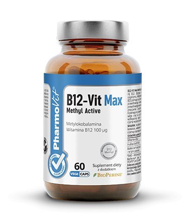 Witamina B12-Vit Max Methyl Active, 60 kapsułek, Pharmovit