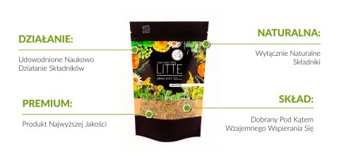 Zdrowe jelita - Jelita bez drażliwości - Litte - mieszanka ziół leczniczych, 100 g, Organis Zdrowe jelita - Jelita bez drażliwości - Litte - mieszanka ziół leczniczych, 100 g, Organis