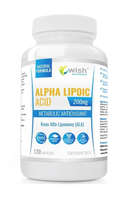 Alpha Lipoic Acid - Kwas AlfaLiponowy ALA 200 mg, 120 kapsułek