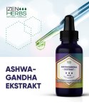 Ashwagandha - ekstrakt mikrocząsteczkowy, 50 ml, krople, Izen Herbs Organis