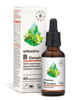 Witamina B complex krople, 30 ml, Aura Herbals