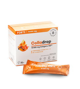 Colladrop Forte - Kolagen morski + Witamina C + Koenzym Q10, saszetki 30 szt, Aura Herbals