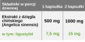 Dzięgiel chiński (Dong Quai), ekstrakt 1,5%, 500 mg, 100 kapsułek wege, Aliness