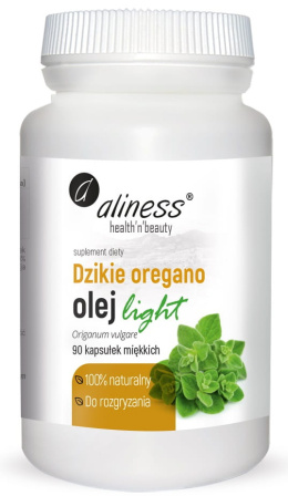 Dzikie oregano - olej light do rozgryzania, 100% naturalny, 90 kapsułek, Aliness