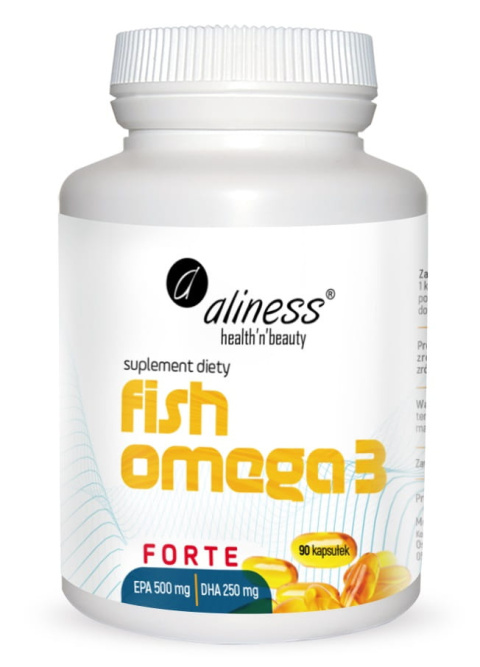 Fish Omega 3 FORTE 500 EPA 200 DHA, 90 kapsułek, Aliness