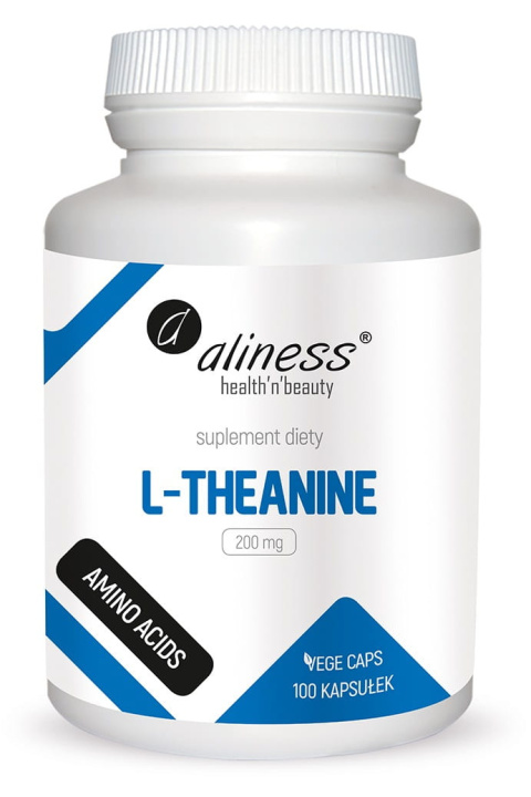 L-theanine (L-teanina) 200 mg, 100 wege kapsułek, Aliness