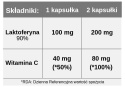 Lactoferrin LFS 90% (Laktoferyna) 100 mg, 30 kapsułek, Aliness