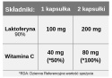 Lactoferrin LFS 90% (Laktoferyna) 100 mg, 60 kapsułek, Aliness