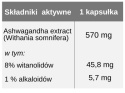 Natural ASHWAGANDHA 9%, 100 kapsułek wege, Aliness