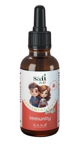 Odporność dla dzieci, Immunity Nano Kids, 6 ekstraktów ziołowych, 50 ml, Sati Labs