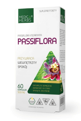 Passiflora 500 mg, 60 kapsułek, Medica Herbs