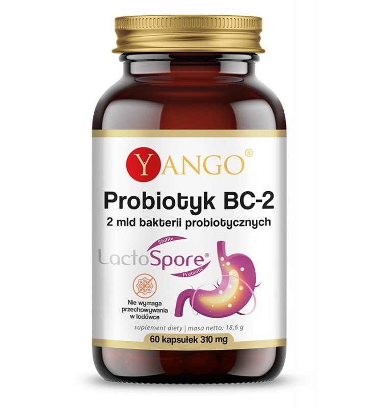 Probiotyk BC-2 Bacillus coagulans, 60 kapsułek, Yango Probiotyk BC-2 Bacillus coagulans, 60 kapsułek, Yango