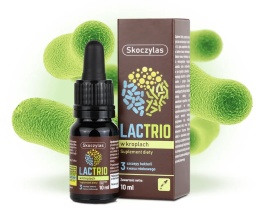 Probiotyk LACTRIO: reuteri, acidophilus, rhamnosus, krople, 10 ml, Skoczylas