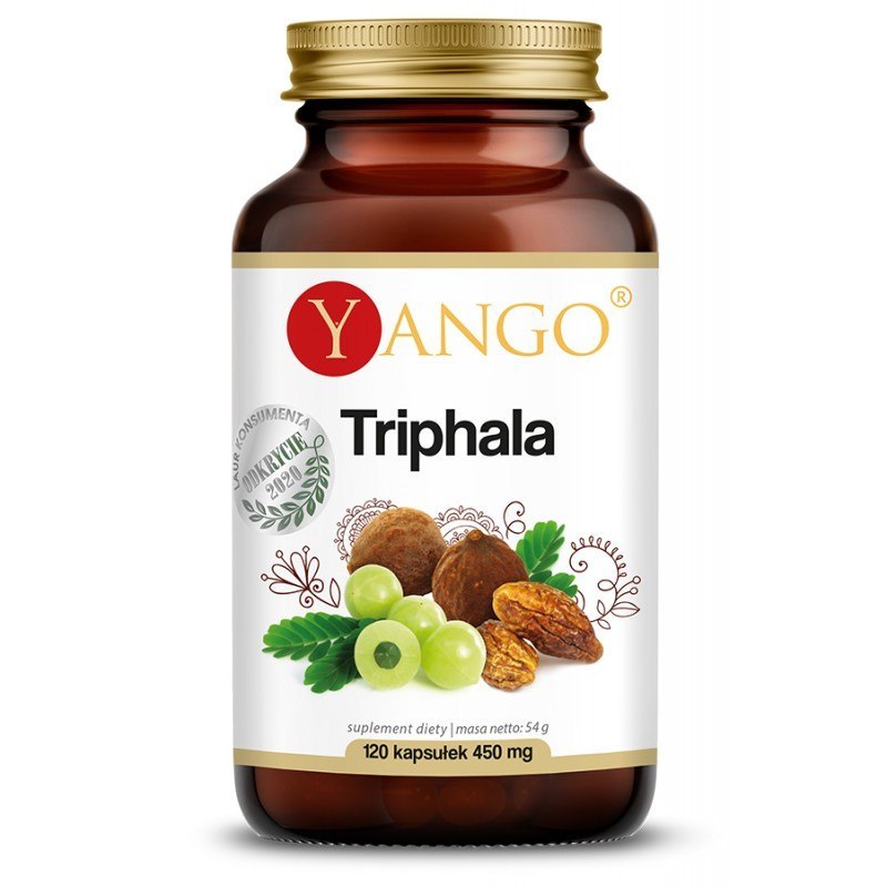 Triphala, ekstrakt standaryzowany, 120 kapsułek, Yango